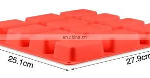 High Quality 6 Cavity BPA-free Rectangular 3D Handle Handmade Bread Cake Silicone Soap Mold thumbnail-2