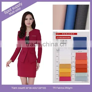 Multicolor Cool 260gsm Polyester Fabric TR Suiting Fabric For Uniforms thumbnail-2