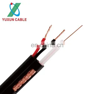 305m RG59 Power CCTV Communication RG59+2 Siamese Coaxial Cable 3 in 1 Camera Manufacture Cable Coaxial Rg59 thumbnail-3