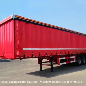Side Curtain Trailer | Curtain Side Trailer,Commercial Vehicle Curtain Sider Trailer Curtainsider Semi-Trailer for Pellets Goods Transport thumbnail-3