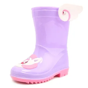 Colour Kid Rain Boots, Children Cartoon Rain Boots,Popular Style Child PVC Boots,Outdoors Kid Rain Boots thumbnail-2