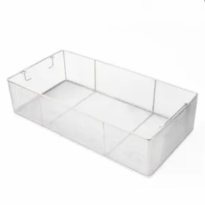 Customized 304 Stainless Steel Ultrasonic Cleaning Wire Mesh Basket thumbnail-2