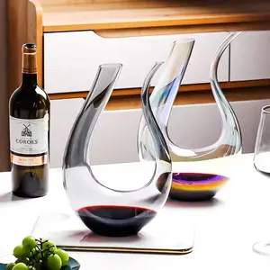 Hight Quality Mouth Blown u Shape Red Wine Glass Wine Decanter For Hotel Restaurant Feast thumbnail-1