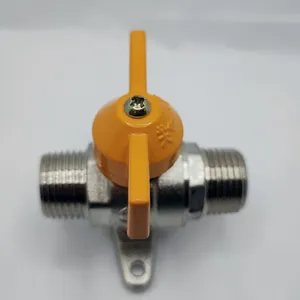Double Outer Thread Base Ball Valve All Copper Gas Professional Valve Water Heater Switch thumbnail-4