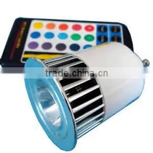 High Lumen Aluminum 220V E27 RGB Spot Light LED 3W thumbnail-1