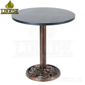 Cast Iron Base Round Table With Copper Finish Home Bar Melamine Table thumbnail-4