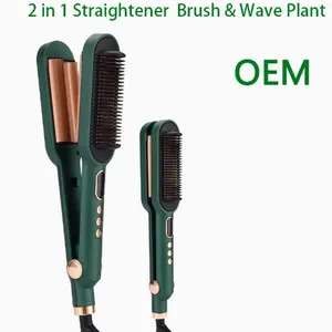 Three Tube Electric Curling Iron/water Wave Straightener/straightening Comb With Fast Heating and LCD Display（Wechat:13510231336） thumbnail-4