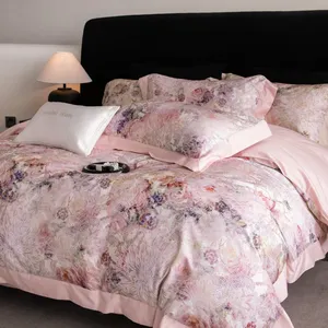 Skin-Friendly 100% Cotton Queen 4-Piece Set, Machine Washable Durable Bedding Collection thumbnail-2