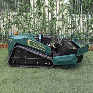Orchards Inter-row Grass Control Gasoline Engine Vigorun MTSK800 Remote Controlled Crawler Lawn Cutting Machine for Sale thumbnail-2