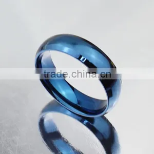 Blue Color Titanium Stainless Steel Ring thumbnail-4