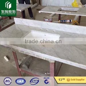 Natural Stone Marble White Bathroom Countertop thumbnail-1