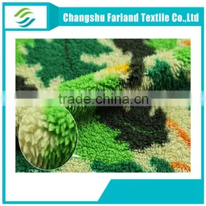 Thicken Camouflage Printed Sherpa Fabric thumbnail-2