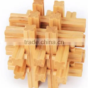 Funny 3d Wooden Puzzles Brain Teaser Toy for Kids thumbnail-1