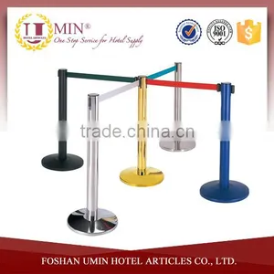 Stainless Steel Retractable Belt Crowd Control Bank Barrier thumbnail-1