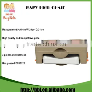 High Quality Quick Folding Portable Light Weight 35Lbs Loading Plastic Khaki Baby Booster Baby Chair thumbnail-5