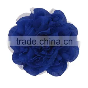 Crinkled Fabric Flower Fascinator Hair Clip/Barrettes thumbnail-2