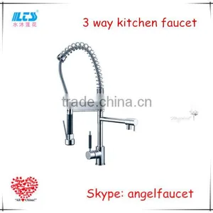 UPC Pull Out 3 Way Kitchen Faucet Flexible Hose for Kitchen thumbnail-1