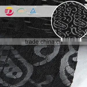 Wholesale Factory Cheap Black Embroidery Tokay Lace Fabric for Curtains thumbnail-2