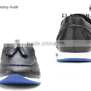 Ostrich Grain British Vintage Style Men Tassel Shoes Loafer Quality Choice thumbnail-3