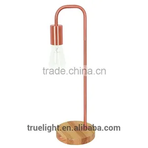 Hot Saled Metal E27*1 Table Lamp,wooden Single Desk Lamp thumbnail-2