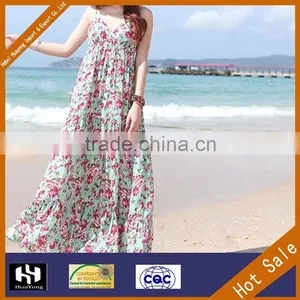 2016 New Fashion Viscose Yarn Rayon Fabric Wholesale Woman/girl/kid Maxi Dress Quality Choice thumbnail-1