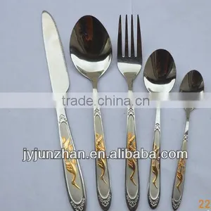SS Flatware Set of 24pcs With 24K True Gold and Swan on the Handle thumbnail-6