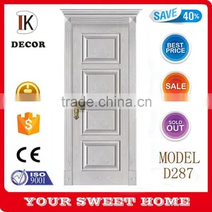 White Lacquered MDF Single Panel Wood Door Design thumbnail-1