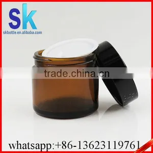 60ml Amber Glass Jar With Black Top thumbnail-2
