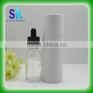 30ml Frosted Black Glass Dropper Bottle With Paper Tube Packaging thumbnail-3