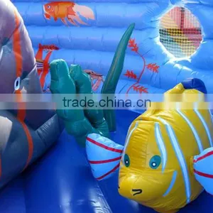 Sea World Bouncing Castle Inflatable for Toddler,fish Inflatable Jumping Castle Big Inflatable Bouncer Castle for Kids thumbnail-5