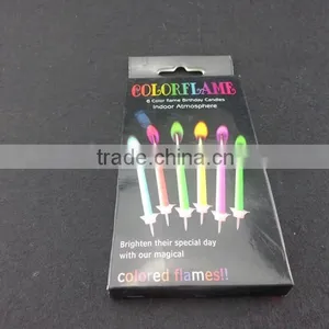 Wholesale Birthday Party Candle With Colorful Flame ( Red , Yellow , Blue and Purple) Quality Choice thumbnail-3