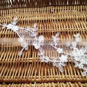 Extra Large Crocheted Lace Applique For Bridal,Lace Applique Patch thumbnail-1