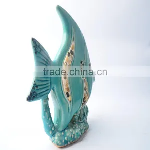 Porcelain Ceramic Table Decoration of Fish Statue thumbnail-2