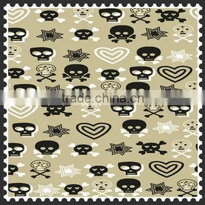 Fashion Design Skull Print Taffeta Fabric for Scarves thumbnail-1