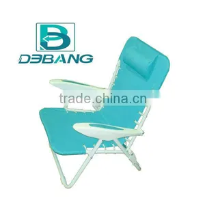 5 Positions Folding Beach Chair With Pillow thumbnail-1