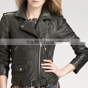 Women's Black Leather-look Fringed Fallaway Jacket,ladies Leather Jacket thumbnail-6