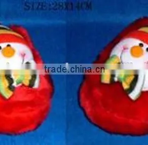 Snowman Design Christmas Plush Slippers thumbnail-1