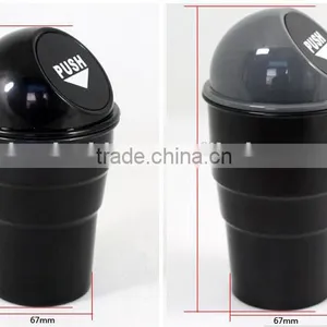 HOT Round Plastic Mini Smart Car Dustbin With Cover thumbnail-4