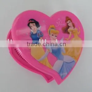 Heart Shape Pocket Mirror With Comb thumbnail-1