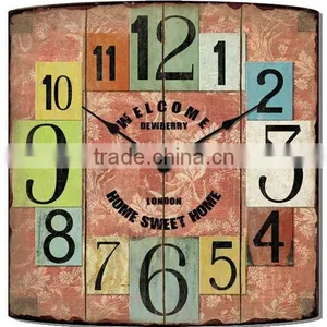 Antique Rectangle Metal Clock Wall thumbnail-1