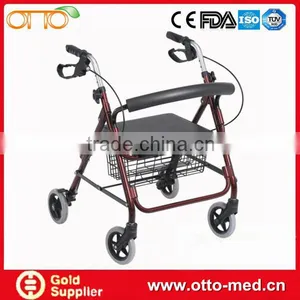 Aluminum Folding Walking Aids Rollator Walker thumbnail-1