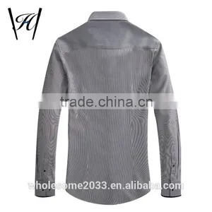 Black and White Striped Discount Button Mens Dress Shirts thumbnail-4