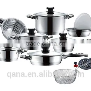 Swiss Line Stainless Steel 18pcs Cookware Set/ Induction Hot Pots Quality Choice thumbnail-1