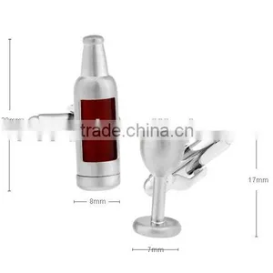Wine Bottle Cup Cufflinks thumbnail-2