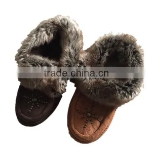 European Style Lady Ankle Snow Boot With Faux Fur Cover thumbnail-2