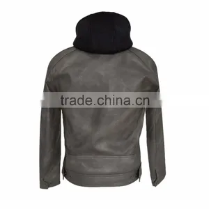 Men Garment Men Clothing PU Jacket 2016 thumbnail-3