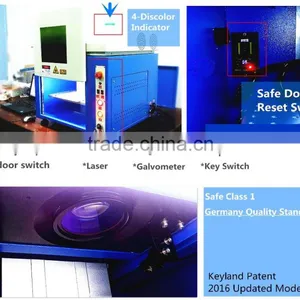 Keyland 10W 20W 30W 50W Fiber Laser Marking Machine With Protective Cover thumbnail-3