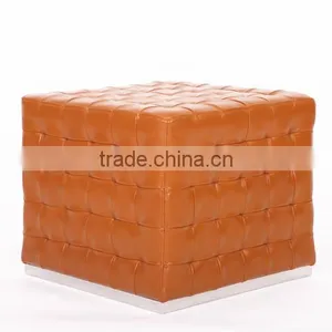 Modern Cube Ottoman Leather Furniture Cube Ottoman thumbnail-4