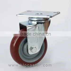 Swivel Double Bearings PU Caster, Swivel Medium Duty PVC Caster thumbnail-1