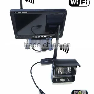 Cheap Price Bus Truck 7" LCD Rear View Monitor+wifi Wireless Night Vision Reverse Backup Camera thumbnail-3